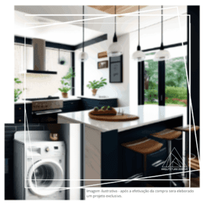 projeto interiores cozinha e lavanderia